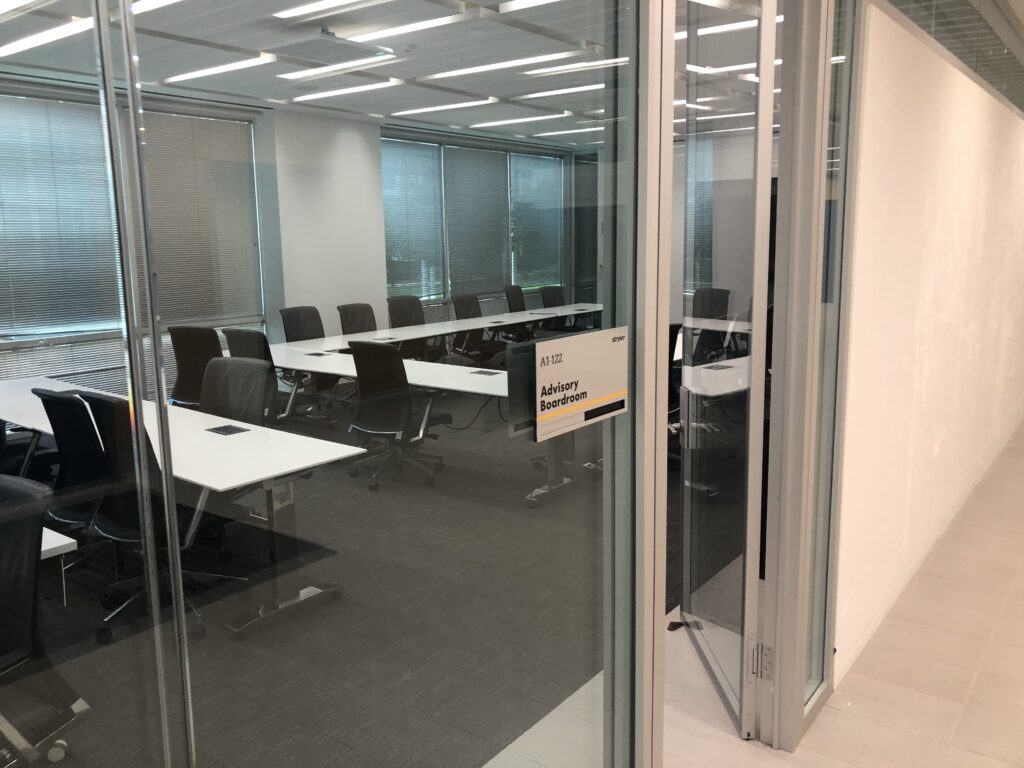 general contracting remodel of a boardroom