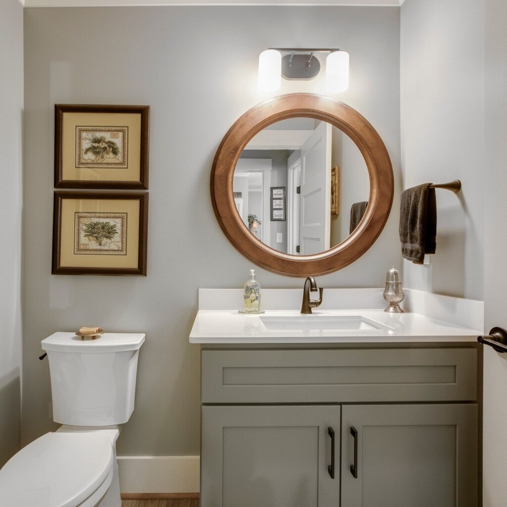 remodeled bathroom with done by a kitchen and bath remodeling company