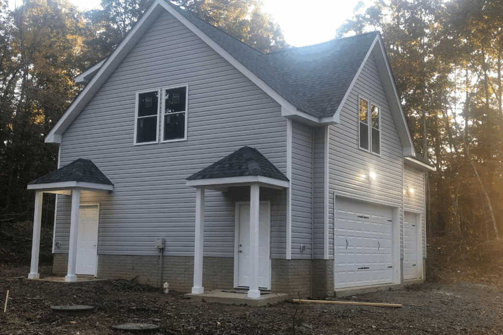 new build of a garage with living space above showcasing what general contracting services can do