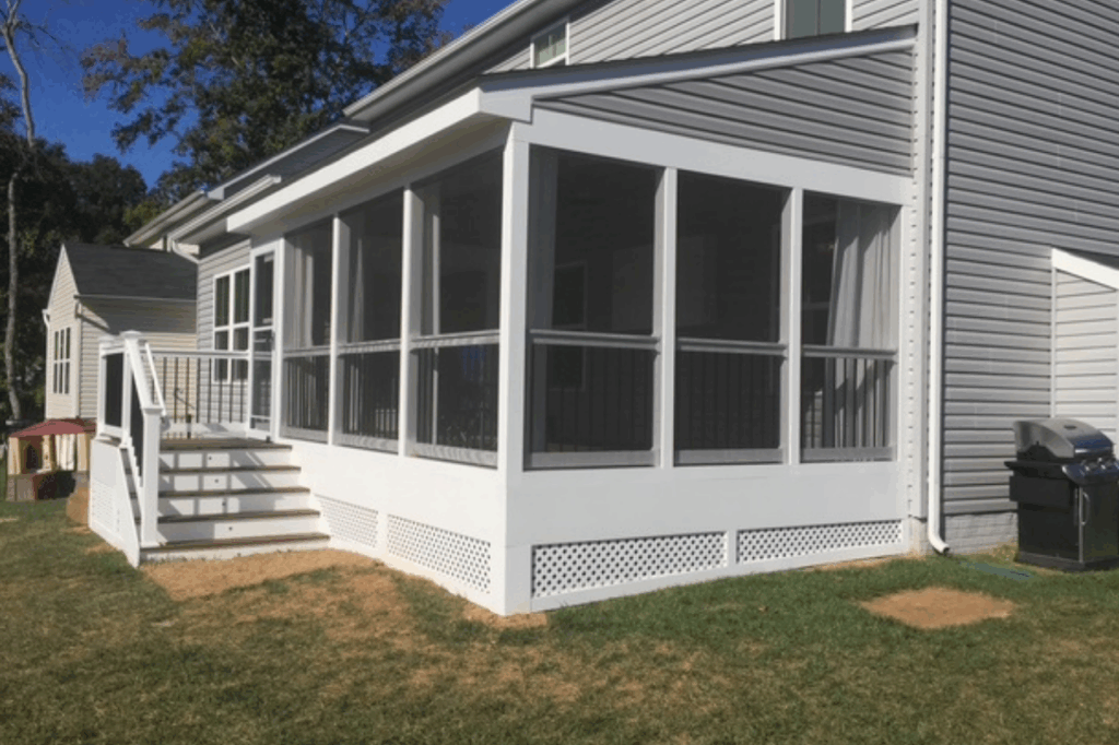 Screened in back porch built by a general contractor